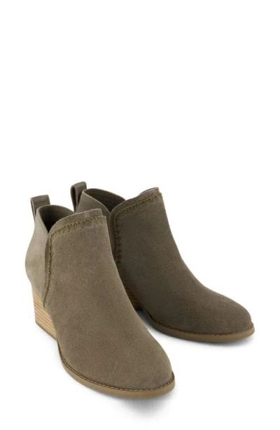 Toms Women's Kaia Olive Suede Wedge Boot In Green