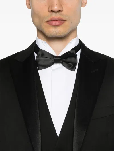 Corneliani Virgin Wool Suit In Black In Black