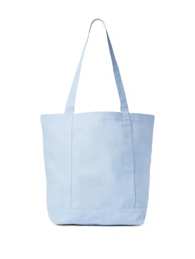 Raf Simons Cotton Tote Bag In Blue