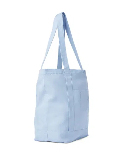 Raf Simons Cotton Tote Bag In Blue