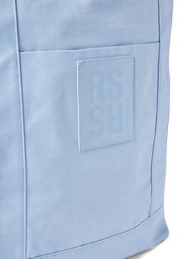 Raf Simons Cotton Tote Bag In Blue