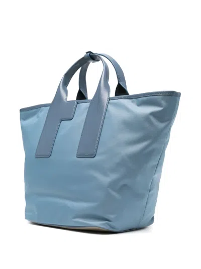 Furla Large Piuma Tote Bag In Blue