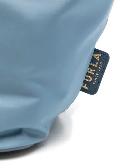 Furla Large Piuma Tote Bag In Blue