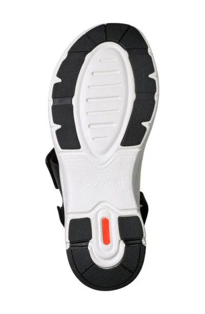 Rockport Women's Qwera Open Toe Strappy Casual Wedge Sandals In Black