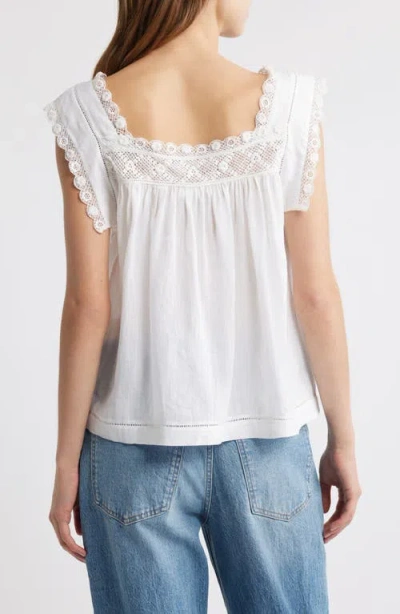 Doen Almadia Crochet-trimmed Ramie Mini Dress In White