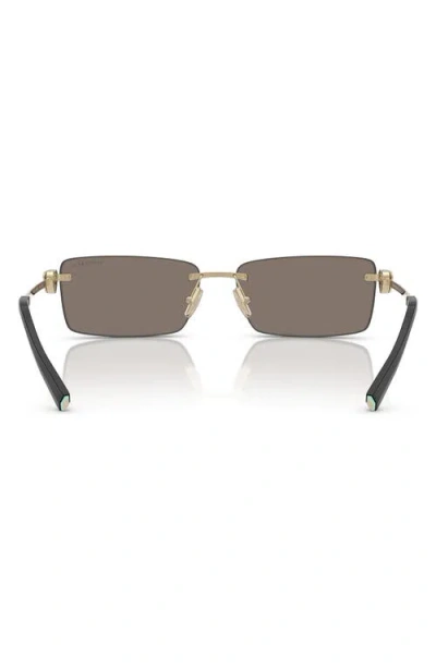 Tiffany & Co . 60mm Rectangular Sunglasses In Brown