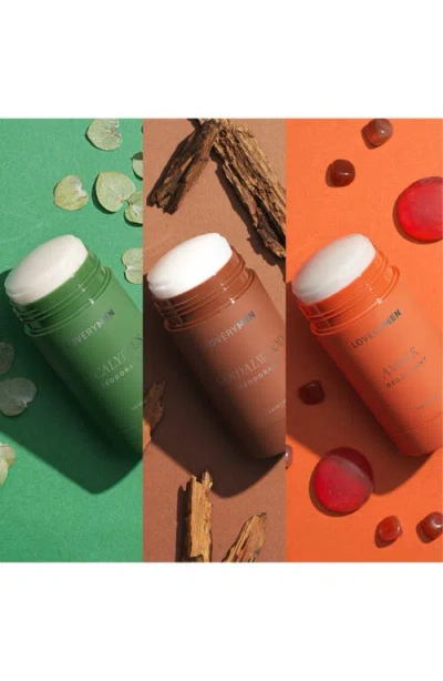 Lovery 3-pc. Deodorant Stick Set In Amber/eucalyptus/sandalwood