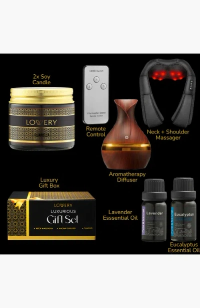 Lovery Ultimate Relaxation Gift Set With Neck Massager, Aroma Diffuser, Lavender And Eucalyptus Oils