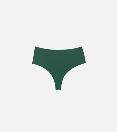 Ldma High Sculpt Thong Rib In Forest Green