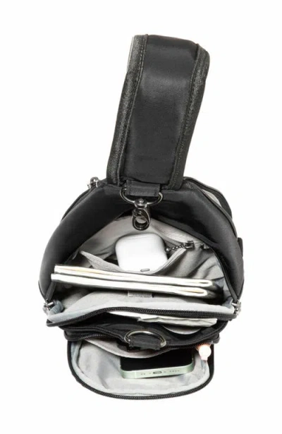 Baggallini Central Park Sling Bag In Smoke Twill