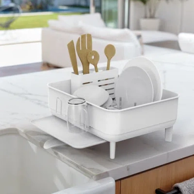 Simplehuman Compact Steel Frame Dishrack In White