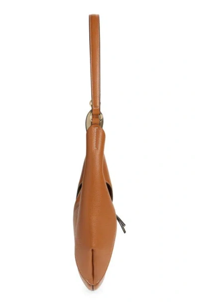 Ree Projects Large Riva Pebbled Leather Hobo Bag In Caramel