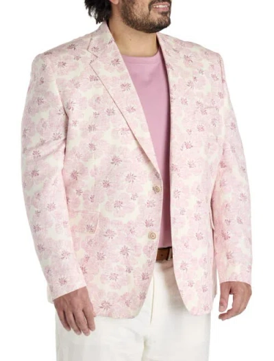Tallia Men's Slim-fit Printed Notch-lapel Sport Coat In Pink,white