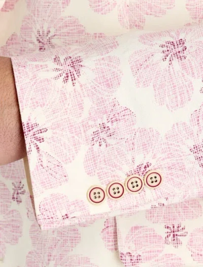 Tallia Men's Slim-fit Printed Notch-lapel Sport Coat In Pink,white