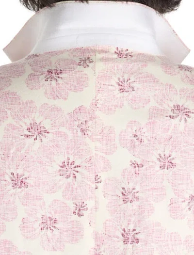 Tallia Men's Slim-fit Printed Notch-lapel Sport Coat In Pink,white