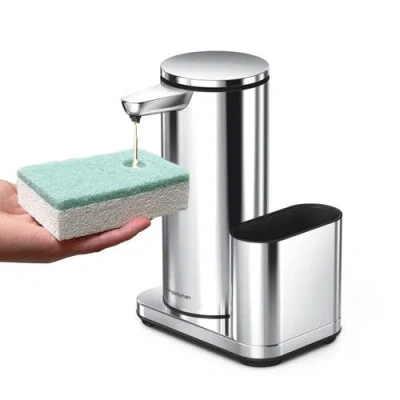 Simplehuman 14 Oz. Liquid Sensor Pump With Caddy In Polished