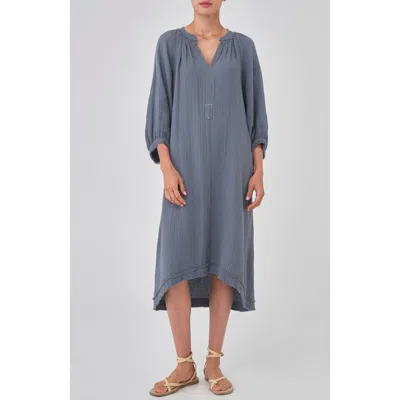 Ocean + Main Ocean+main Gauze Dress With Pockets In Multi
