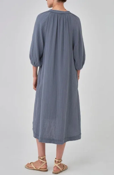 Ocean + Main Ocean+main Gauze Dress With Pockets In Multi