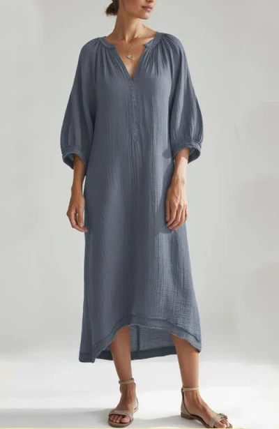 Ocean + Main Ocean+main Gauze Dress With Pockets In Multi