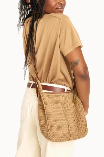 The Sak Los Feliz Crochet Small Crossbody Bag In Neutral