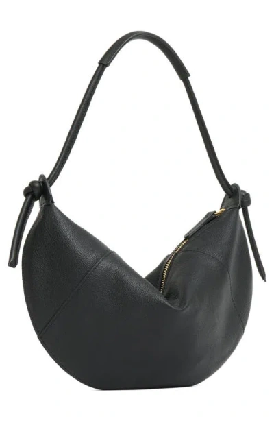 Mansur Gavriel Mini Fortuna Leather Crossbody Bag In Black