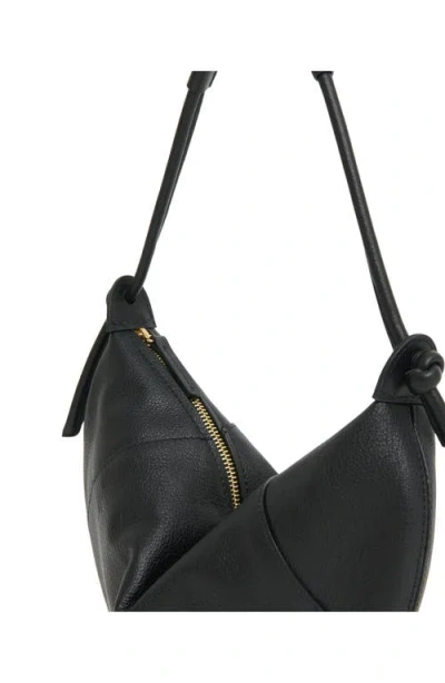 Mansur Gavriel Mini Fortuna Leather Crossbody Bag In Black