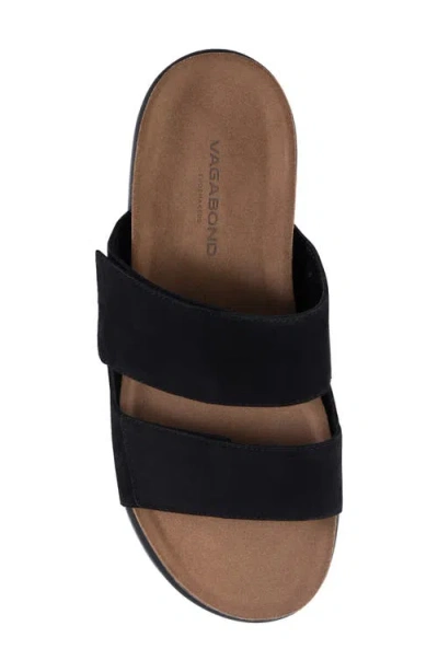 Vagabond Shoemakers Kevin Leather Strap Slide Sandal In Black