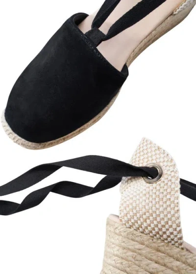 Viscata Fosca Suede Espadrille Wedges In Black