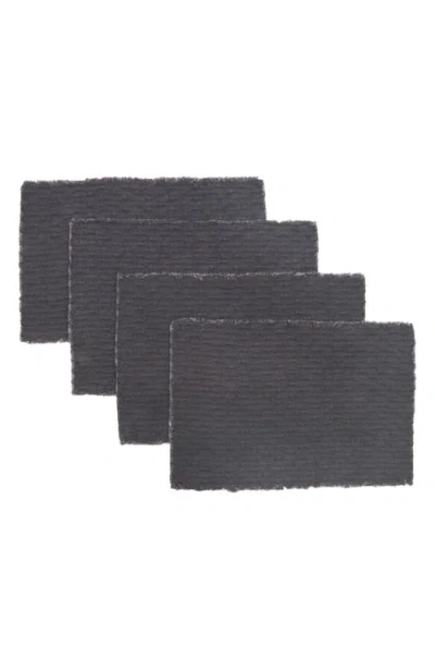 Pom Pom At Home Wren Set Of 4 Placemats In Charcoal