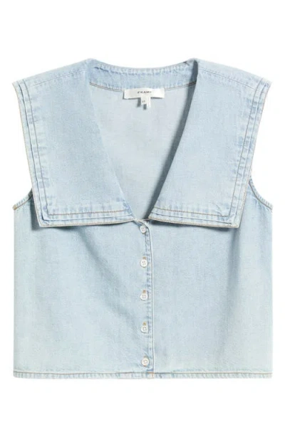Frame The Yacht Denim Sleeveless Top In Attention