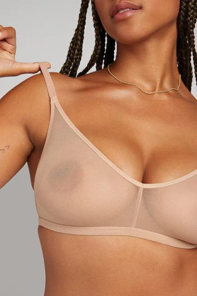 Negative Underwear Sieve Non-wire Bra In Buff
