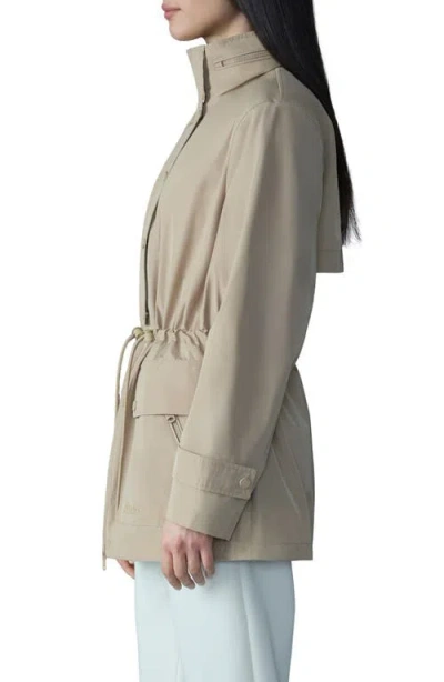 Mackage Keryn Mid-length Rain Jacket In Light Camel