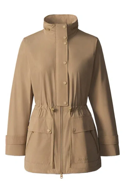 Mackage Keryn Mid-length Rain Jacket In Light Camel