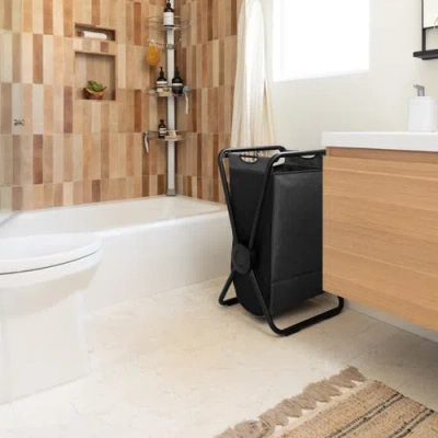 Simplehuman Single X-frame Laundry Hamper With Heavy-gauge Steel Frame In Matte Black