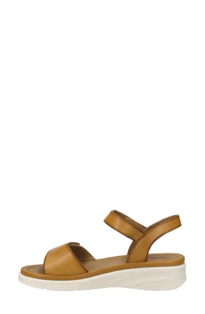 Josef Seibel Severan Ankle Strap Platform Wedge Sandal In Amber