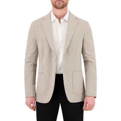 Victor Emmanuel Unstructured Comfort Knit Cotton Blend Sport Coat In Tan