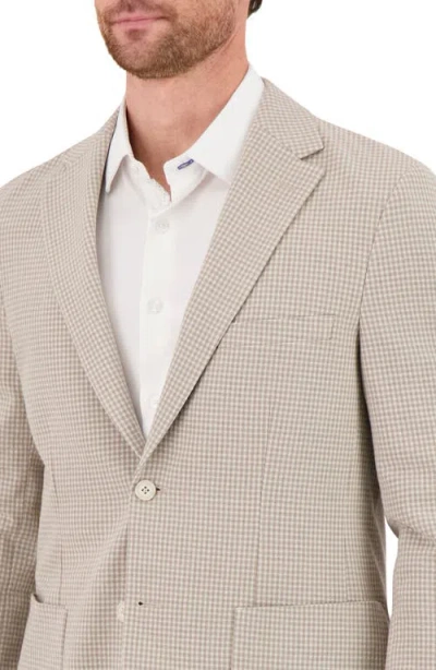Victor Emmanuel Unstructured Comfort Knit Cotton Blend Sport Coat In Tan