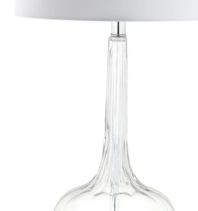 Jonathan Y Bette 28.5" Glass Teardrop Led Table Lamp In Clear