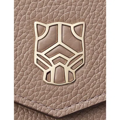 Cartier Mini Leather Panthère Graphique Wallet In Beige