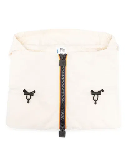 罗纹拉链连帽围巾