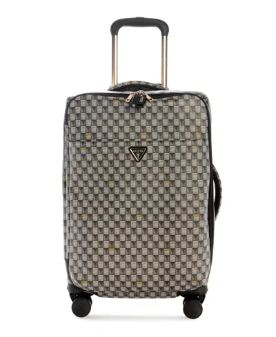 Guess G Wave 20 In 8-wheel Suitcase In Black Logo