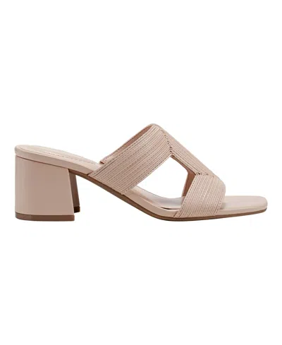 Bandolino Women's Merily Block Heel Dress Sandals In Nearly Nude