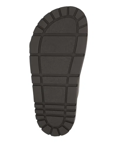 Mia Women's Gen Double Buckle Flat Slide Sandals In Black