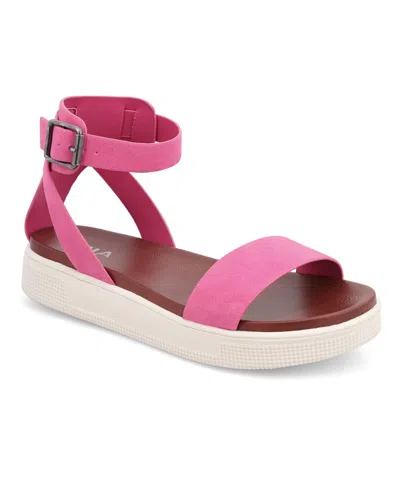 Mia Women's Ellen Round Toe Sandals In Hot Pink