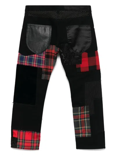 Junya Watanabe Patchwork Jeans In Black
