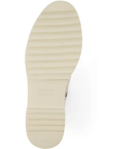 Toms Women's Maude Shimmer Twill Wedge Boot In Shimmer Natural