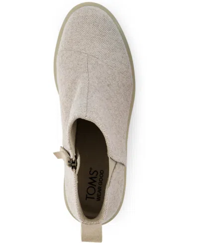 Toms Women's Maude Shimmer Twill Wedge Boot In Shimmer Natural