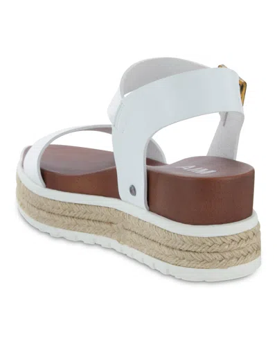 Mia Women's Kiera Platform Espadrille Sandals In White
