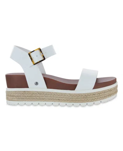 Mia Women's Kiera Platform Espadrille Sandals In White