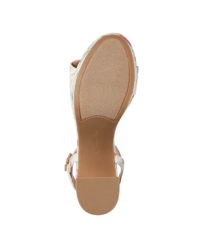 Bandolino Women's Pennie Platform Block Heel Sandals In Ivory Floral